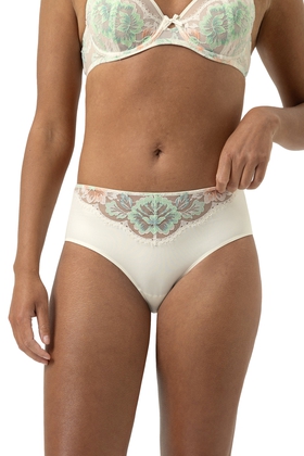  Женские высокие трусы-слипы с кружевом 