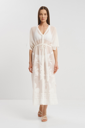 Длинное пляжное платье