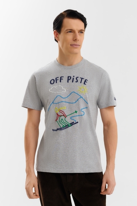 Мужская футболка с вышивкой из хлопка