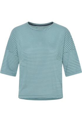 Женская домашняя футболка в полоску