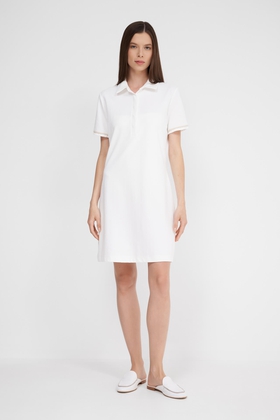 Женское пляжное белое платье-футболка