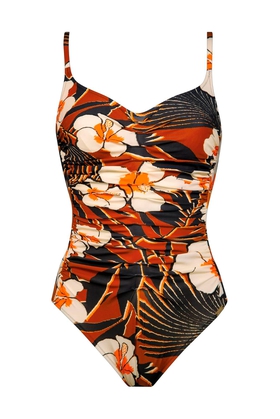 Слитный купальник с принтом